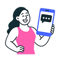 Женщина с приложением LiberSave на смартфоне